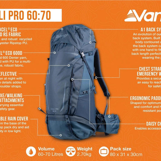 Vango Denali Pro 60:70 Black