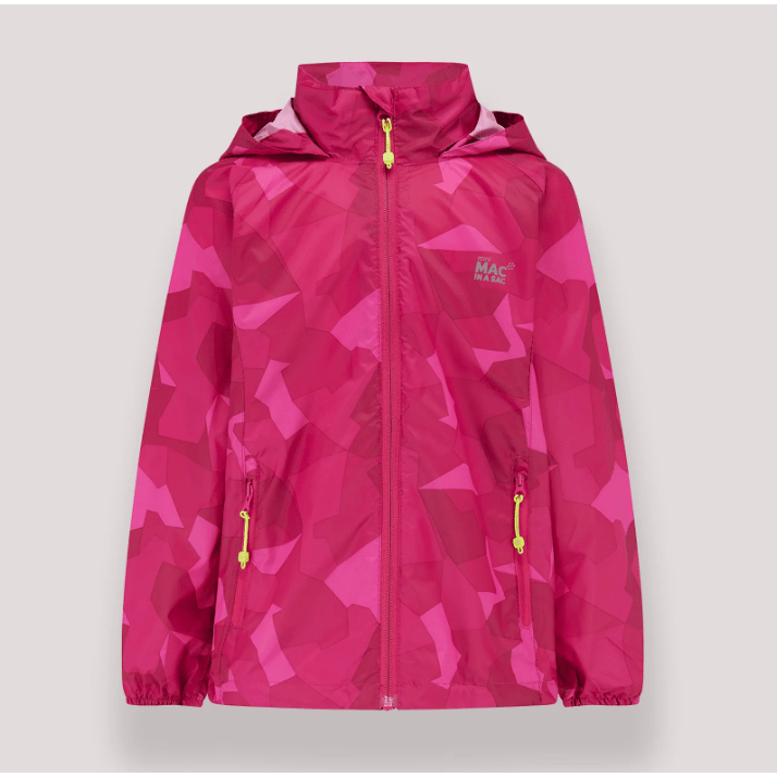 Mac In a Sac Origin 2 Edition Kids Waterproof Jacket |Pink Camo