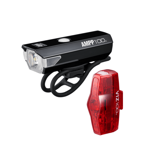 Cateye AMPP 100/VZ 100 Bike Light Set