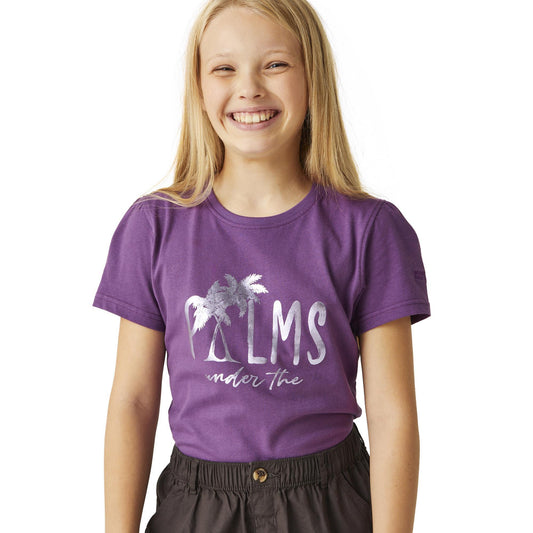 Regatta Girls Bosley VII Sunset Purple T Shirt