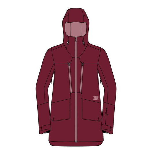 Ziener Reinka Women’s Ski Jacket – Insulated & Breathable Snow Jacket, Berry UK 10 / EU 38