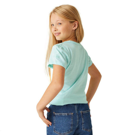 Regatta Girls Bosley VII Bleached Aqua T Shirt