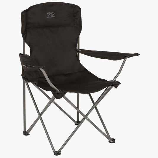 Highlander Edinburgh Camping Chair | Folding Camping Chair with Cup Holder