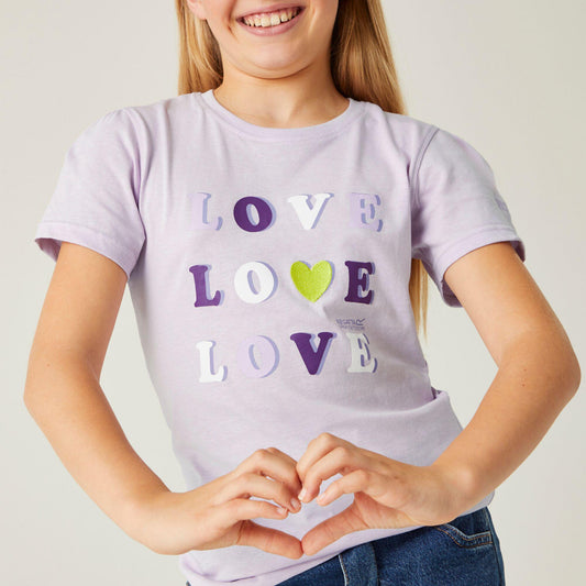 Regatta Girls Bosley VII Lilac Frost T Shirt
