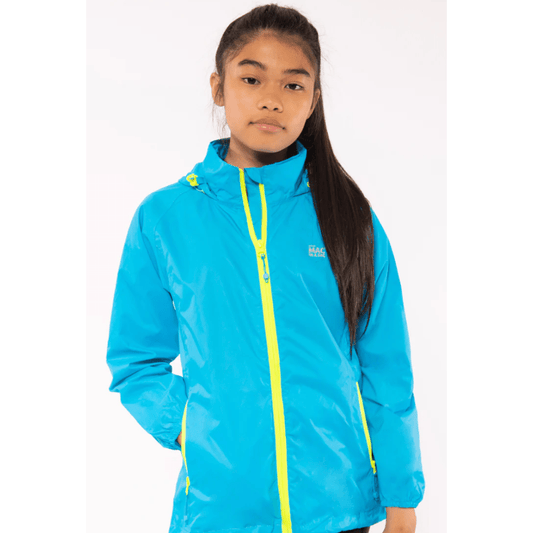 Mac In a Sac Origin 2 Edition Kids Waterproof Jacket |Neon Blue