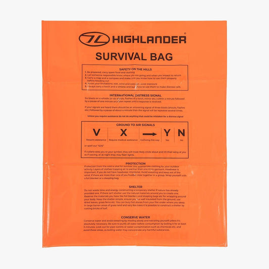 Highlander Emergency Survival Bag – Lightweight Hi-Vis Bivvy Shelter