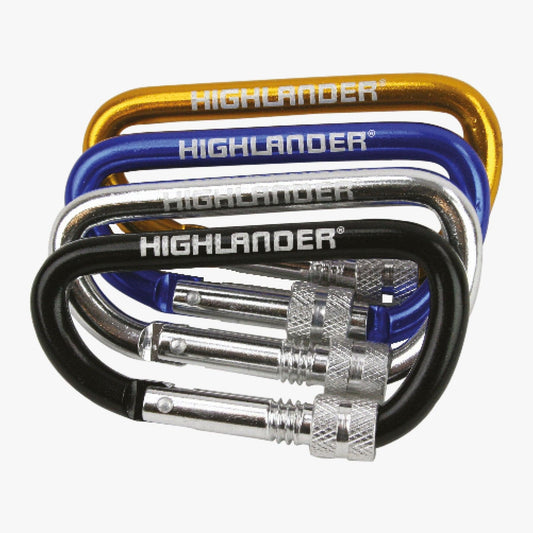 Highlander Screwgate Karabiner – Anodised Aluminium Accessory Clip
