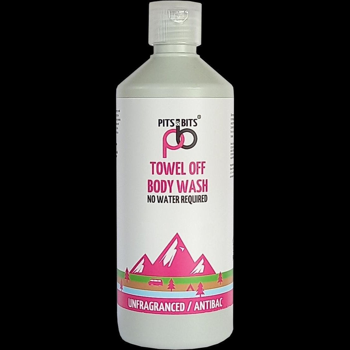 Pits & Bits Body Wash| No Rinse Antibacterial Camping Wash