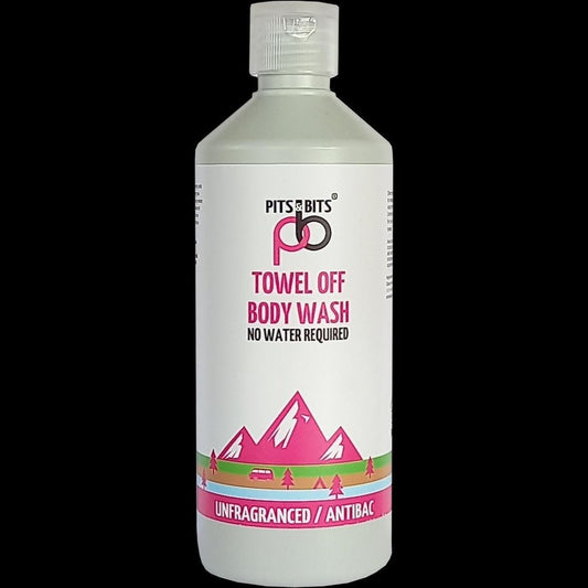 Pits & Bits Body Wash| No Rinse Antibacterial Camping Wash