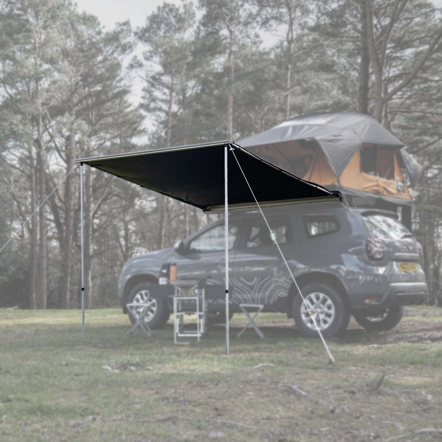 TentBox Side Awning Set (Universal Brackets) 2023 Update: Enhanced materials and a more durable design for the moving parts. The TentBox Side Awning is the ideal addition to your camp, providing shelter from both rain and sun. With its simple, sturdy cons