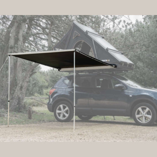TentBox Side Awning Set (Cargo Brackets) The TentBox Side Awning is the ideal addition to your camp, providing shelter from both rain and sun. With its simple, sturdy design, it sets up in just a minute. This version includes our Cargo brackets, designed