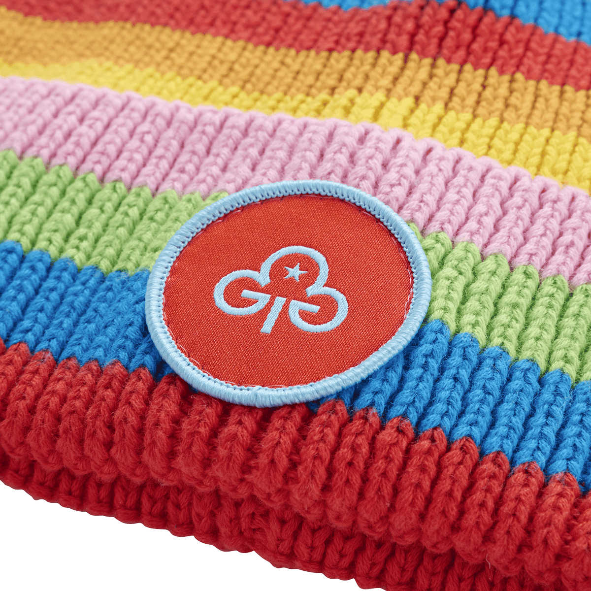 Rainbows uniform striped beanie