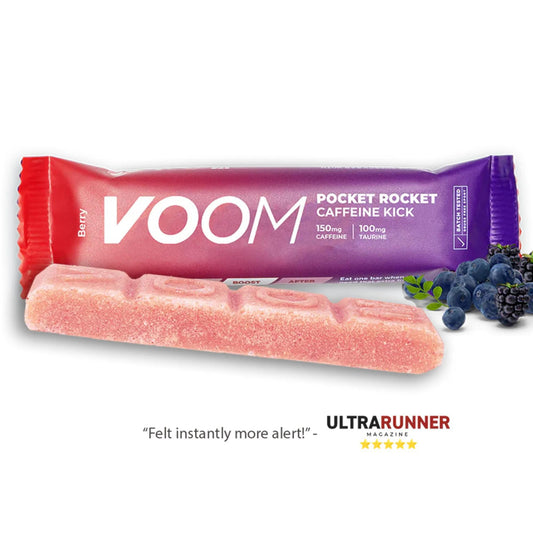 Voom Pocket Rocket Caffeine Kick Energy Bar Berry