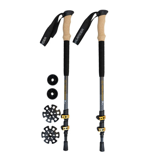 Highlander Skye Carbon Fibre Walking Poles Set of Two – Lightweight Adjustable Trekking Poles