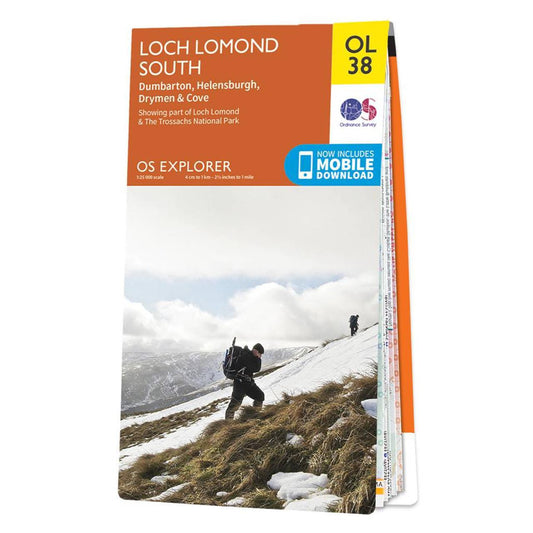 Ordnance Survey Map of Loch Lomond South: Explorer OL38