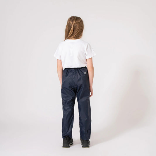 Mac in a Sac Kids Mini Origin Packable Waterproof Overtrousers | Navy