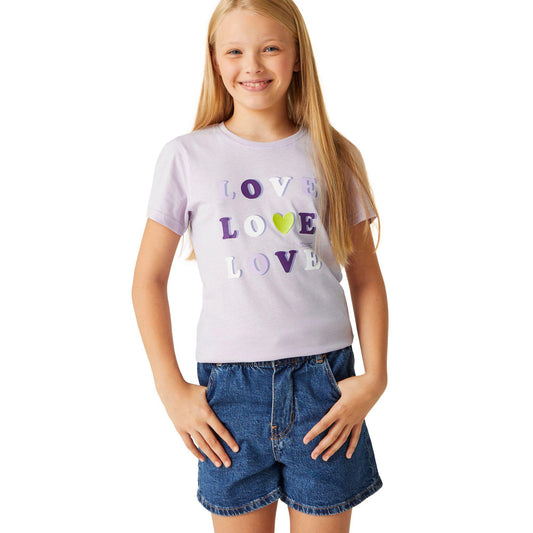 Regatta Girls Bosley VII Lilac Frost T Shirt
