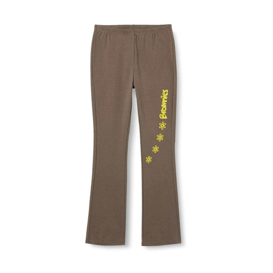 Brownie Girl's Leggings, Brown