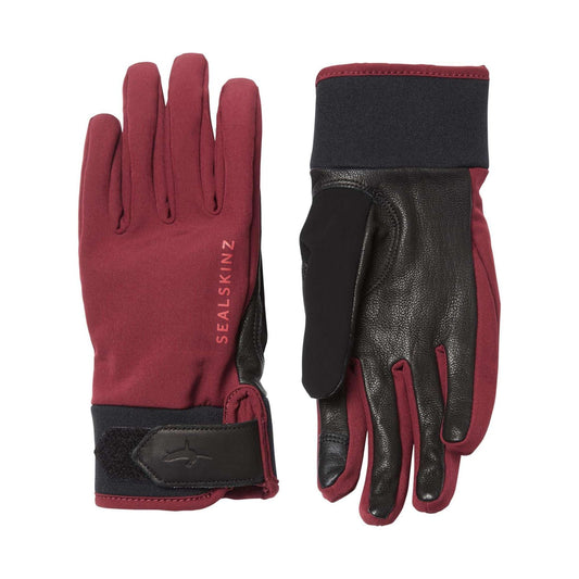 Sealskinz Women's Kelling Waterproof Gloves Red/Black
