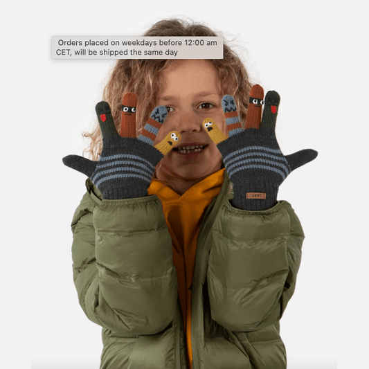 Barts Kids Puppeteer Gloves Dark Heather