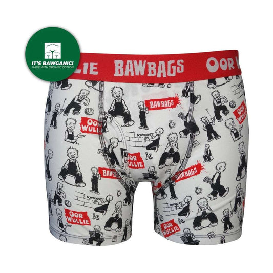 Bawbags OOR Wullie Annual Cotton Boxer Shorts White