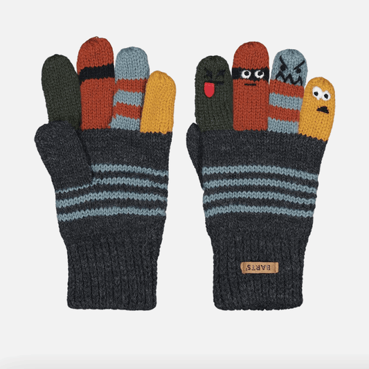 Barts Kids Puppeteer Gloves Dark Heather