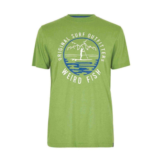Weird Fish Men's Paddle Eco Graphic T-Shirt Kiwi L