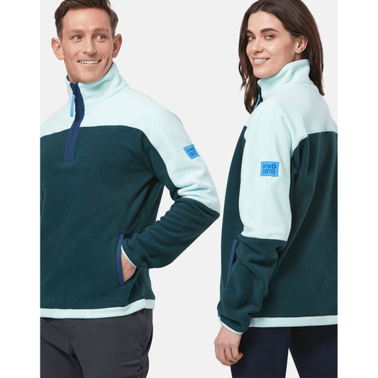 Half Zip Polar Fleece in Moss Green