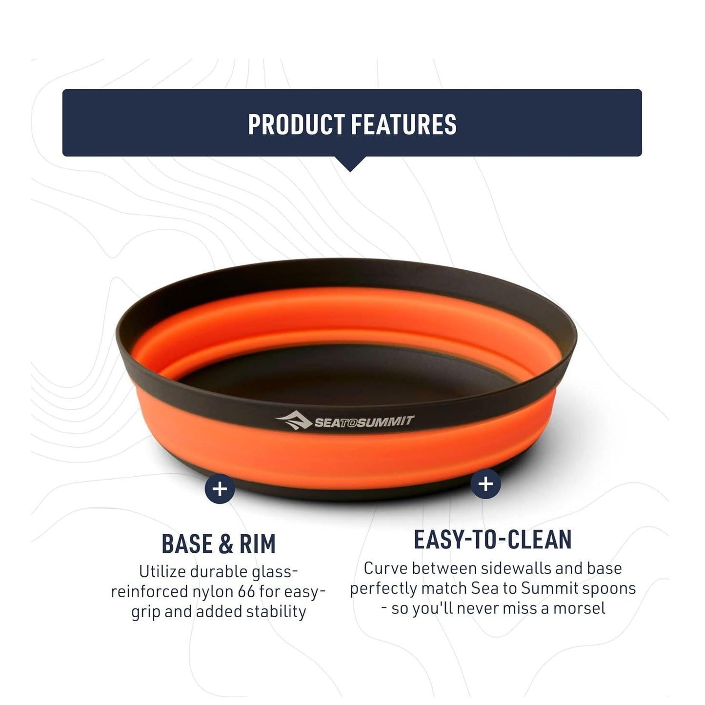 Sea to Summit Frontier Ultralight Collapsible Bowl, Large 30 fl oz