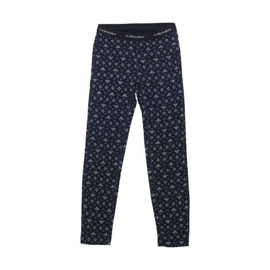 Icebreaker Oasis Leggings Midnight Navy/Snow 6 Years