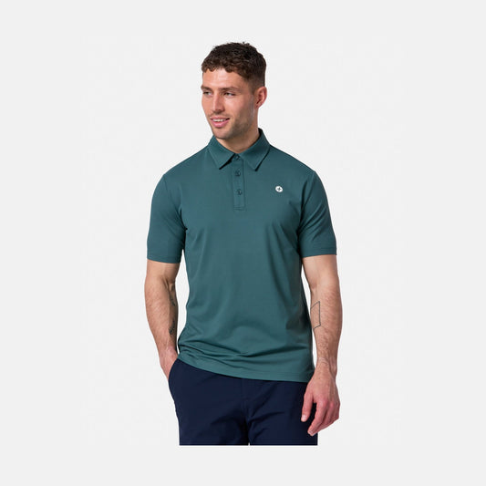 Coffee Polo Tee in Sage