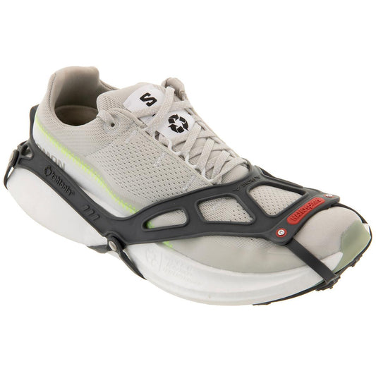 Kahtoola Nanospikes II Footwear Traction for Icey Winter Road Running & Walking - Charcoal