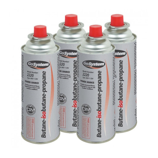 Go System 227G Bayonet Butane Cartridge 4 Pack