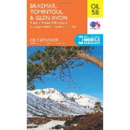 Braemar, Tomintoul & Glen Avon Ol58 OS Explorer Map