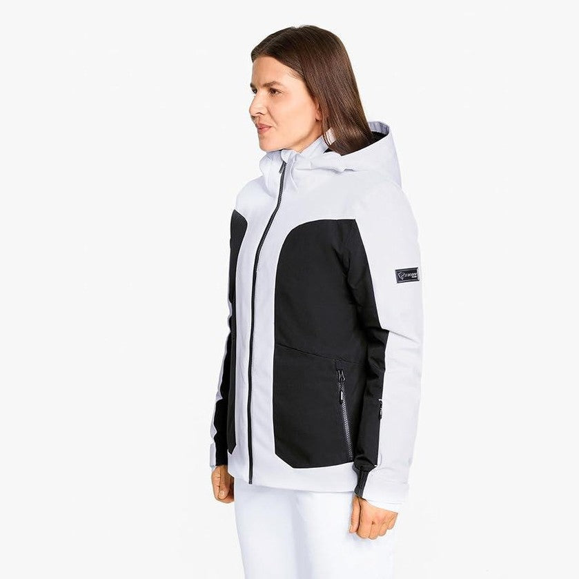 Ziener Tarla-Z Women’s Ski Jacket – Insulated & Breathable Snow Jacket, White UK 10 / EU 38