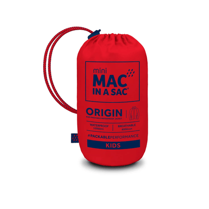 Mac In a Sac Origin 2 Edition Kids Waterproof Jacket|Red