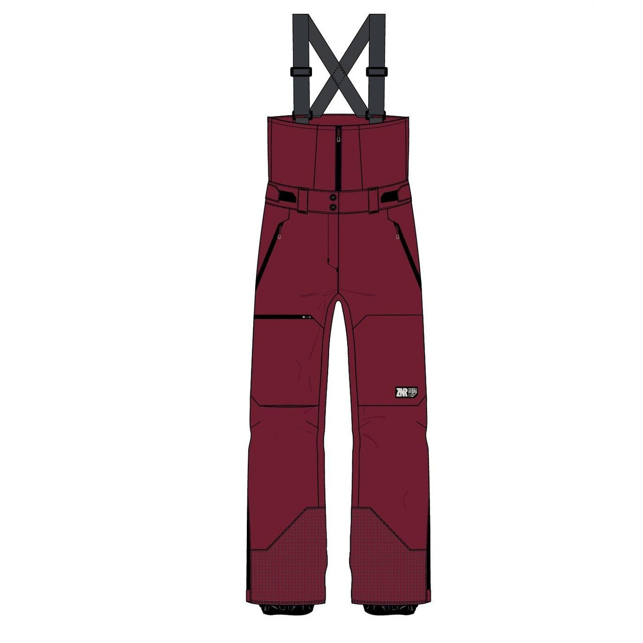 Ziener Rahild Women’s Ski Trousers – Waterproof & Breathable Snow Pants, Berry UK 10 / EU 38