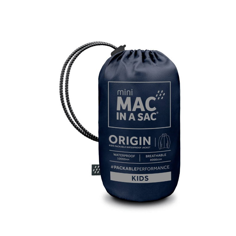 Mac in a Sac Origin 2 Edition Kids Waterproof Jacket|Navy