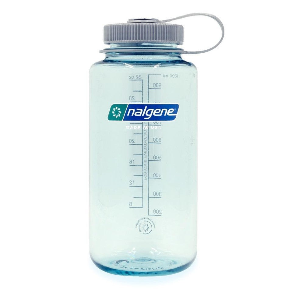 Nalgene Sustain Wide Mouth Water Bottle | Leakproof 1L Bottle for Hiking & Outdoor Use