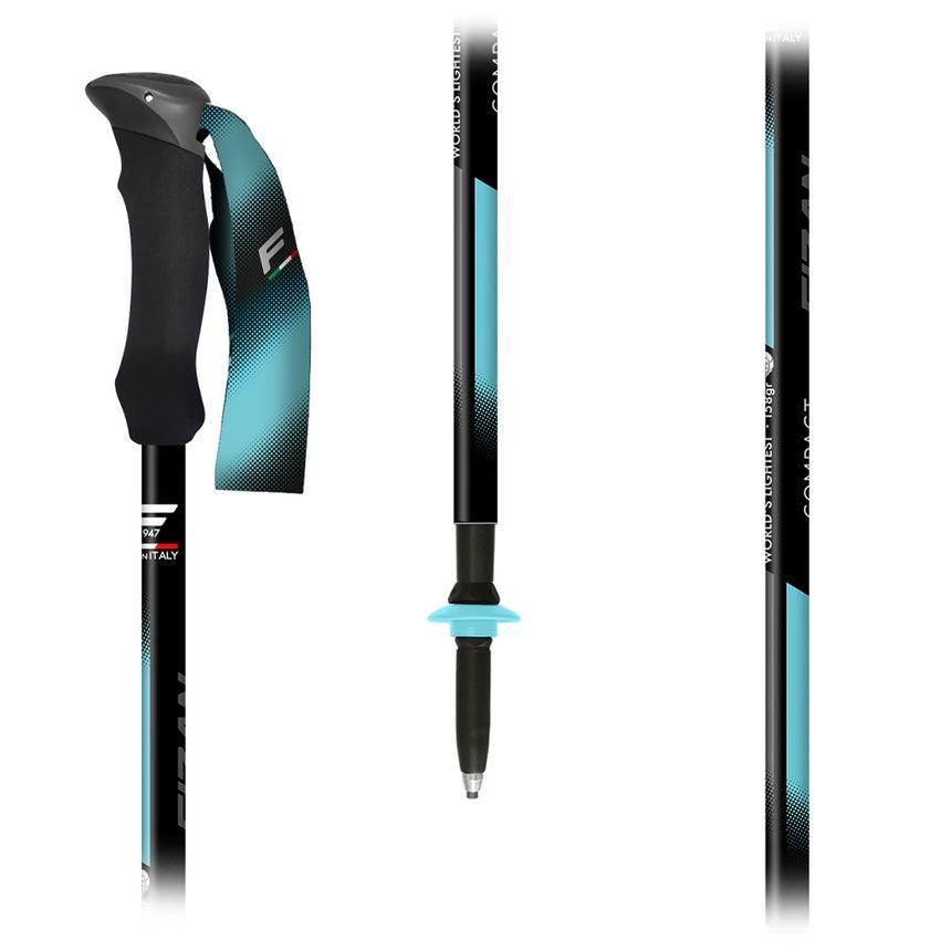 Fizan Compact 3 Tech Walking Poles – Ultralight Hiking Poles Light Blue