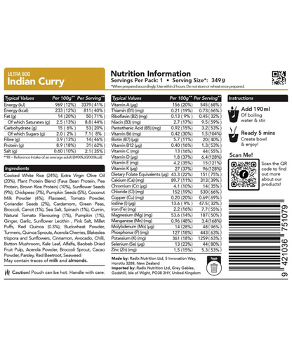 Indian Curry Meal - Ultra - 800kcal