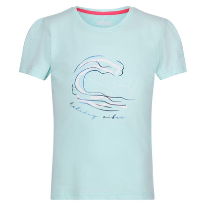 Regatta Girls Bosley VII Bleached Aqua T Shirt
