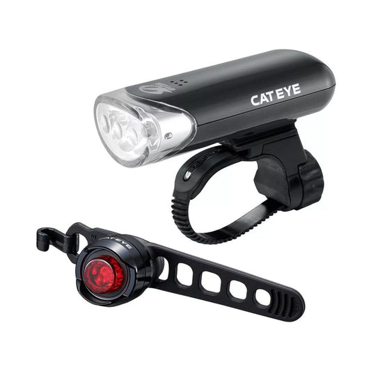 Cateye EL135 and Orb Black Rear Bike Light Set