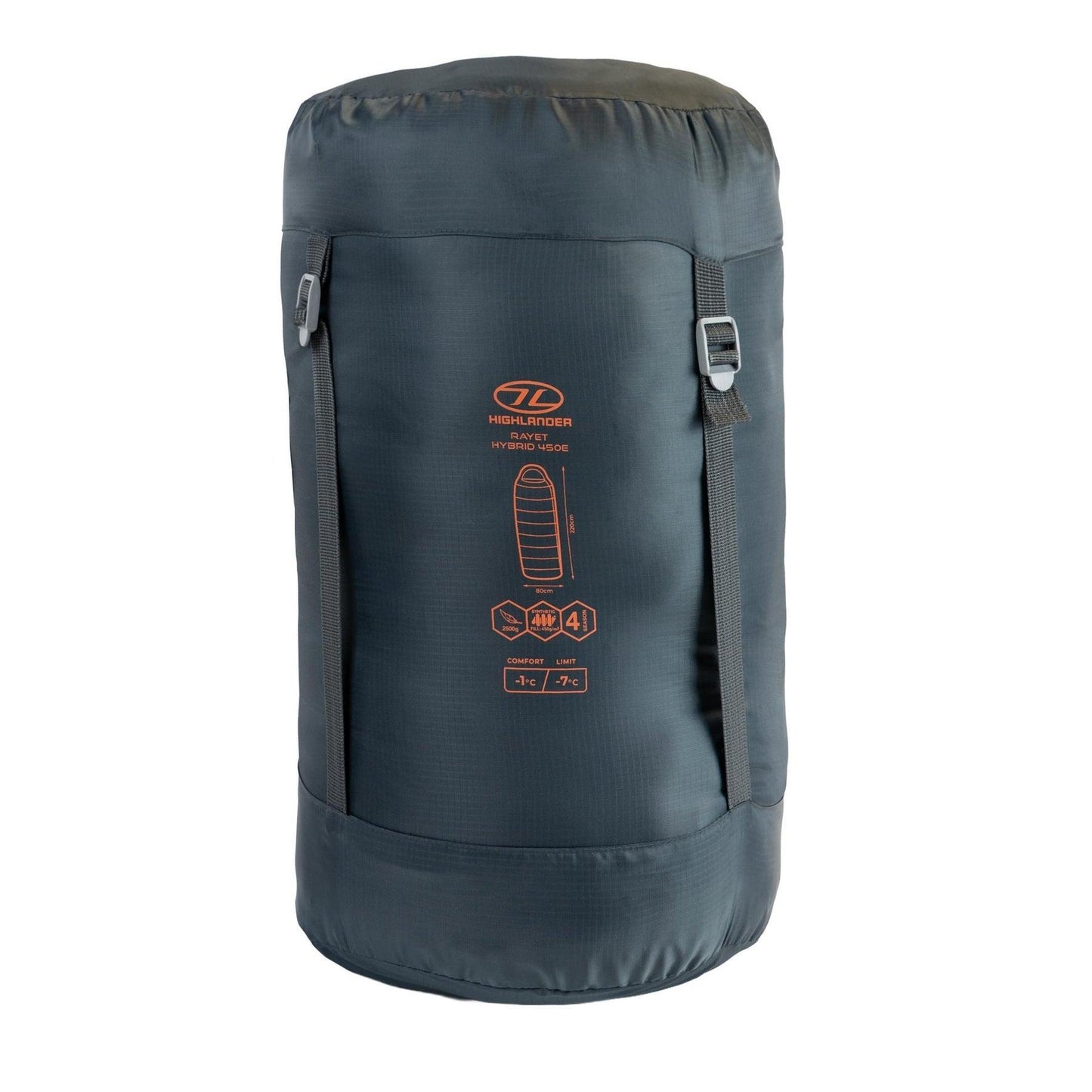 Highlander RAYET 450 Sleeping Bag – Dark Grey