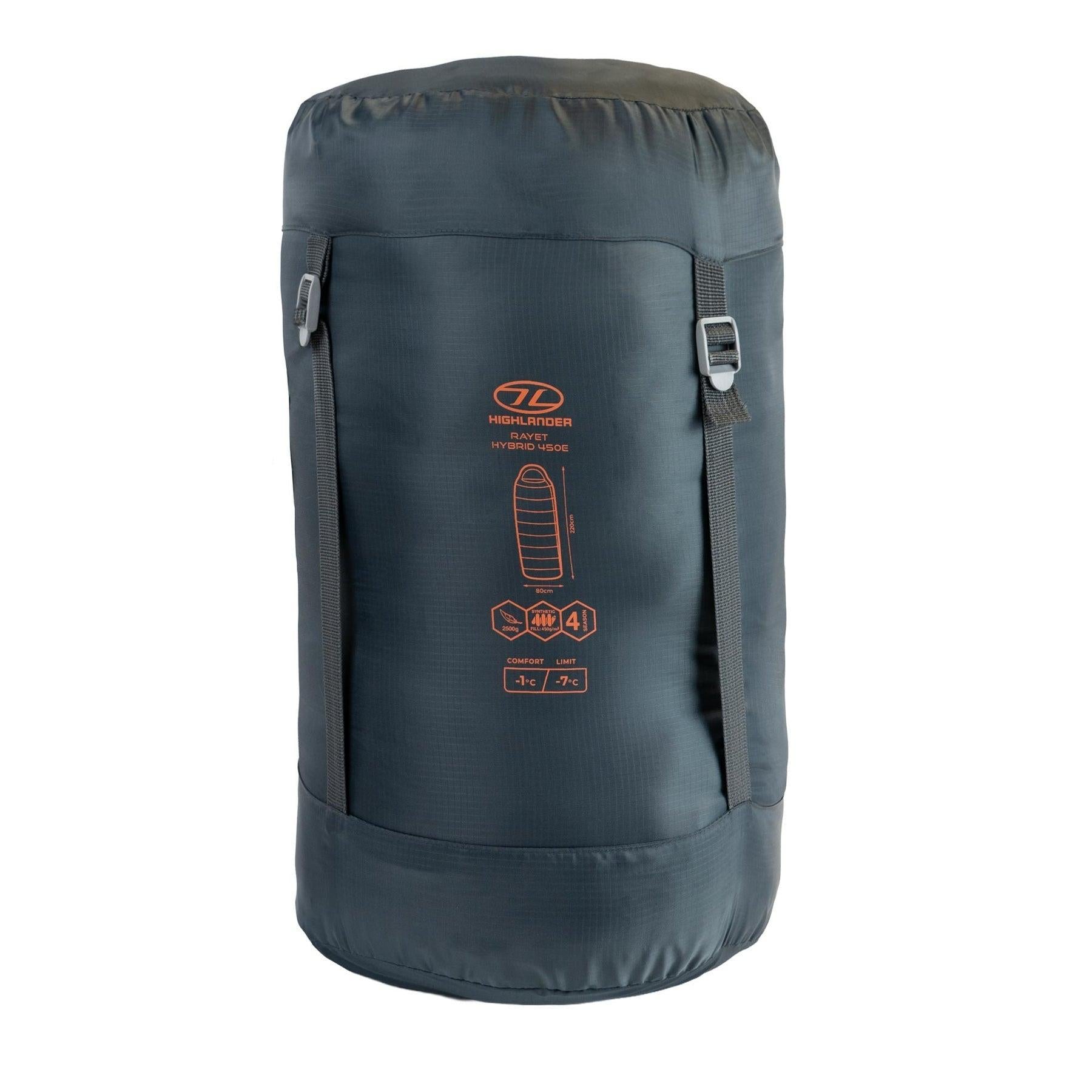 Highlander RAYET 450 Sleeping Bag – Dark Grey