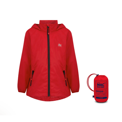 Mac In a Sac Origin 2 Edition Kids Waterproof Jacket|Red