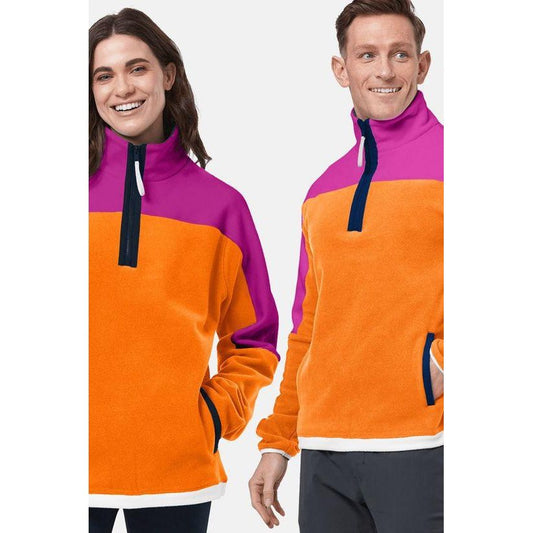 Half Zip Polar Fleece in Very Berry