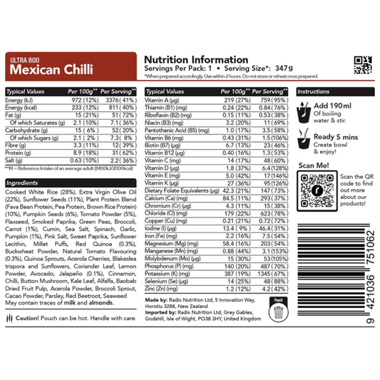 Mexican Chilli Meal - Ultra - 800kcal