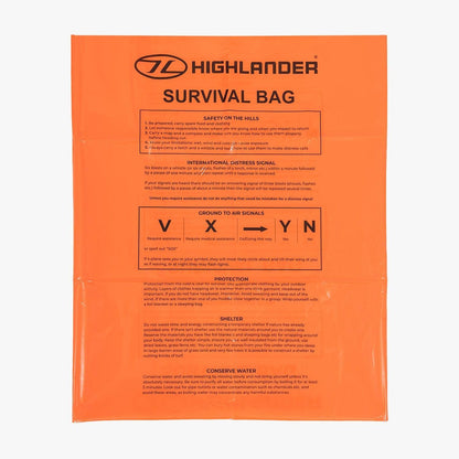 Highlander Emergency Survival Bag – Lightweight Hi-Vis Bivvy Shelter