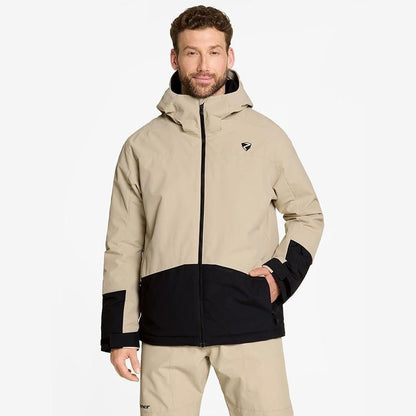 Ziener Timbarra Men’s Ski Jacket – Insulated & Breathable Snow Jacket, Cashew Ripstop UK M/L · EU 50